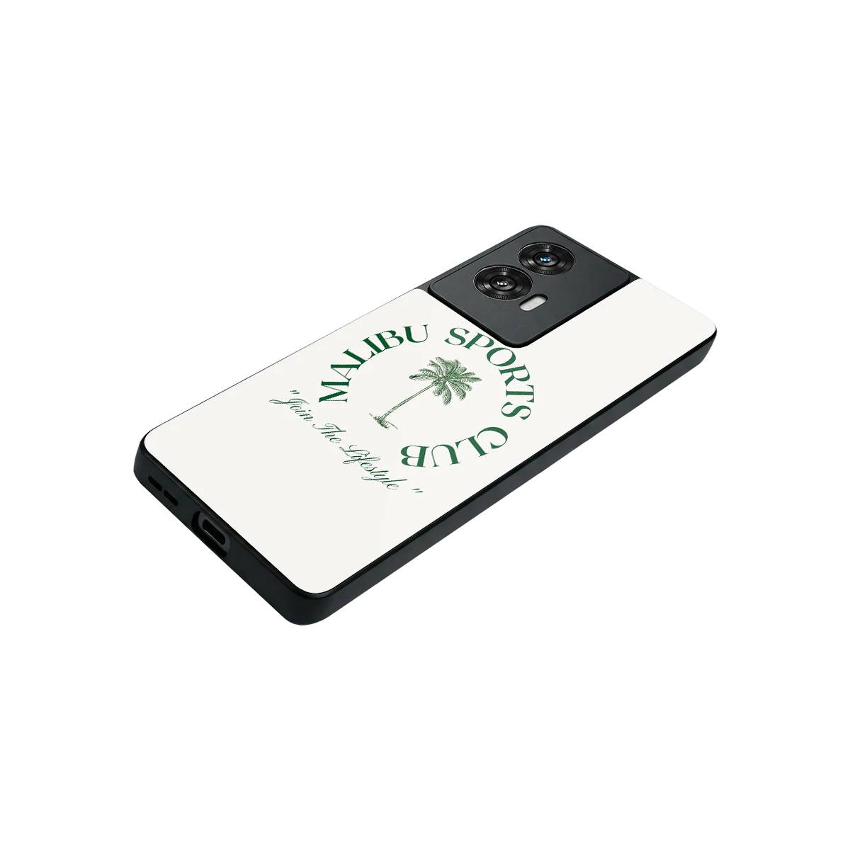 Malibu Sports Club stylish phone case for motorola edge 50 fusion | glossy glass and slim fit