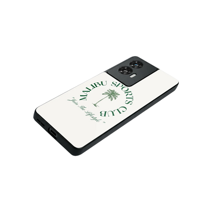 Malibu Sports Club stylish phone case for motorola edge 50 fusion | glossy glass and slim fit
