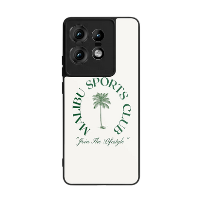 Malibu Sports Club back phone cover | glass case for motorola edge 50 pro