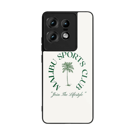 Malibu Sports Club back phone cover | glass case for motorola edge 50 pro