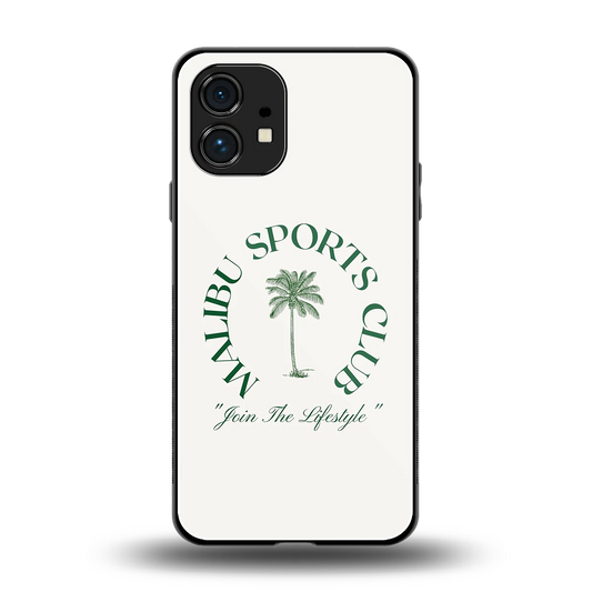 Malibu Sports Club back phone cover | glass case for nothing phone 1