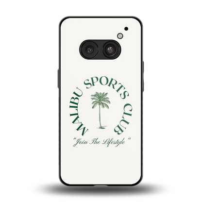 Malibu Sports Club back phone cover | glass case for nothing phone 2a plus