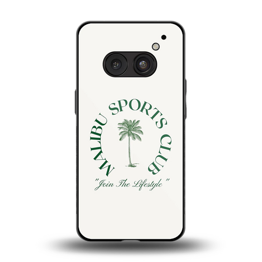 Malibu Sports Club back phone cover | glass case for nothing phone 2a plus