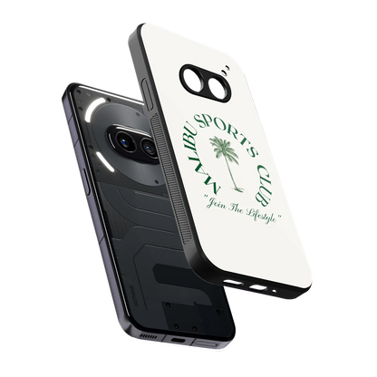 Malibu Sports Club sleek nothing phone 2a plus cover with tempered glass back and TPU edges