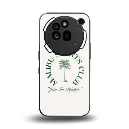 Malibu Sports Club back phone cover | glass case for nothing phone 3a pro