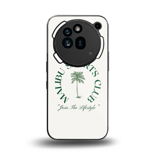 Malibu Sports Club back phone cover | glass case for nothing phone 3a pro
