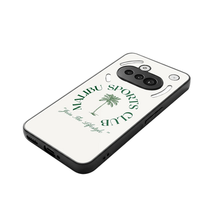 Malibu Sports Club stylish phone case for nothing phone 3a | glossy glass and slim fit