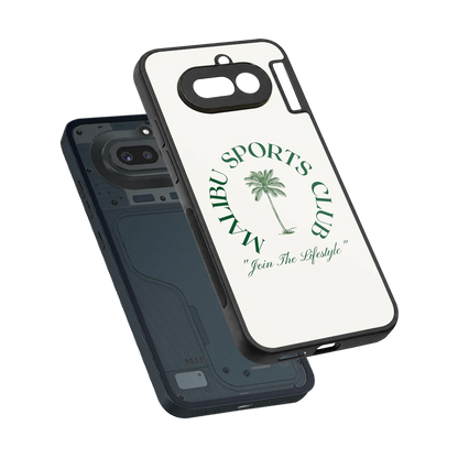 Malibu Sports Club sleek nothing phone 4a cover with tempered glass back and TPU edges