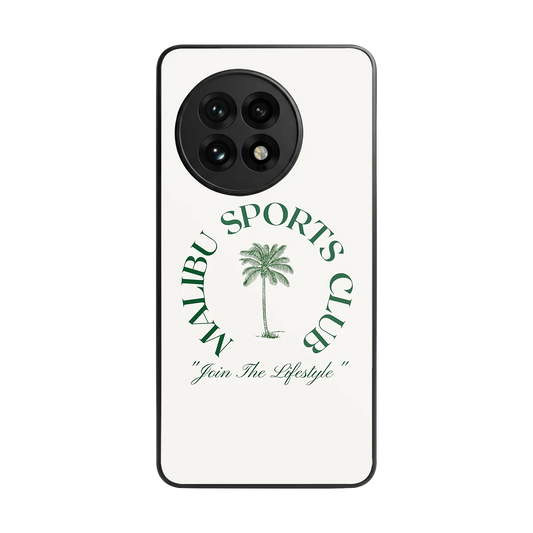 Malibu Sports Club back phone cover | glass case for oneplus 13r