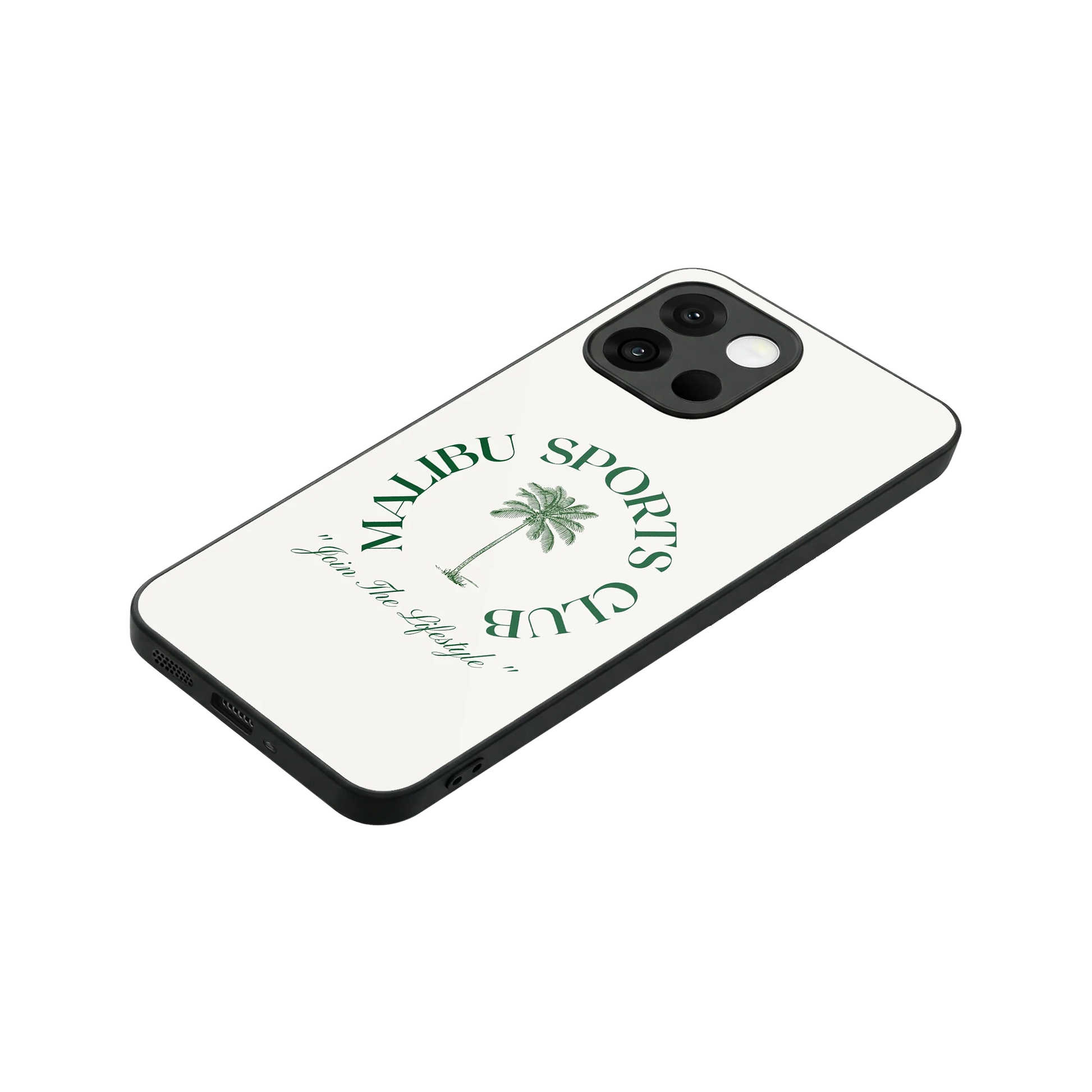 Malibu Sports Club stylish phone case for oneplus 13s | glossy glass and slim fit