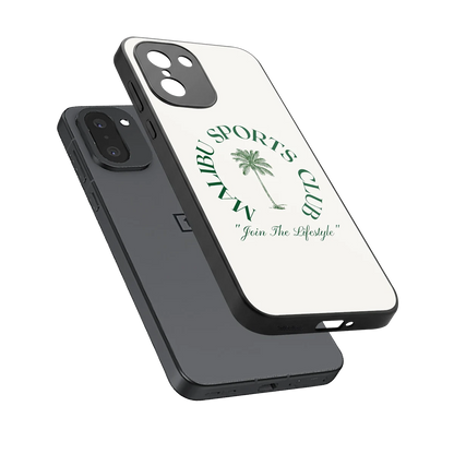Malibu Sports Club sleek oneplus 15r cover with tempered glass back and TPU edges