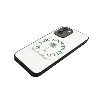 Malibu Sports Club stylish phone case for oneplus 15r | glossy glass and slim fit