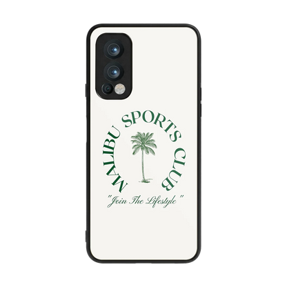 Malibu Sports Club back phone cover | glass case for oneplus nord 2