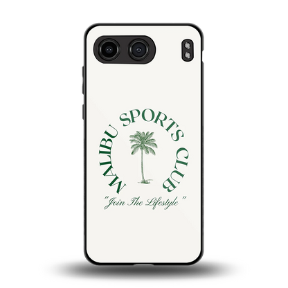 Malibu Sports Club back phone cover | glass case for oneplus nord 4