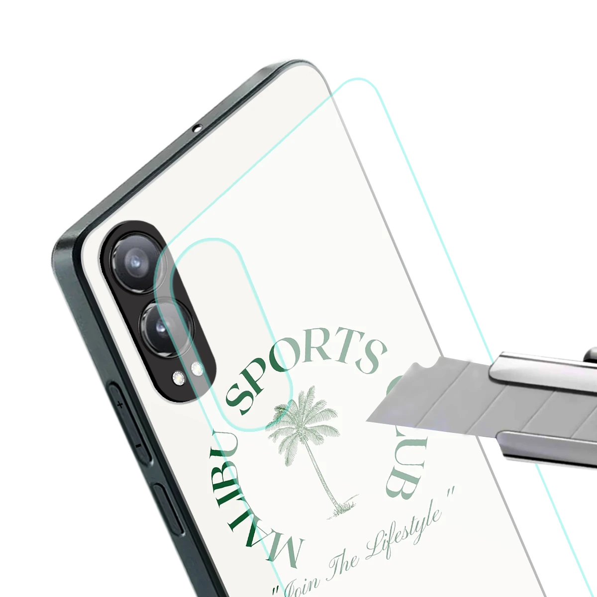 Malibu Sports Club stylish phone case for oneplus nord ce 4 lite | glossy glass and slim fit