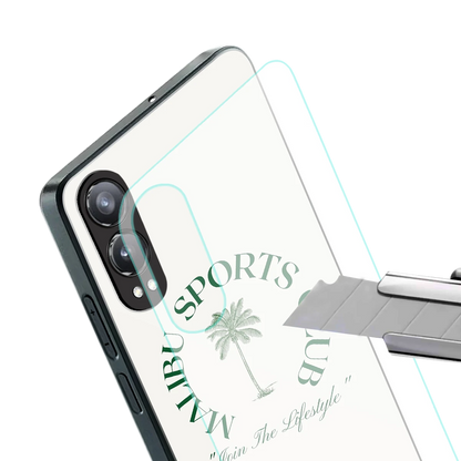 Malibu Sports Club stylish phone case for oneplus nord ce 4 lite | glossy glass and slim fit
