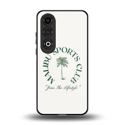 Malibu Sports Club back phone cover | glass case for oneplus nord ce 4
