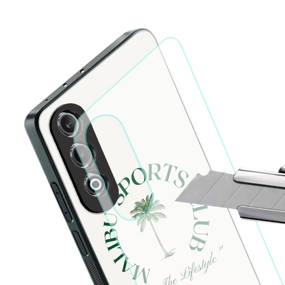 Malibu Sports Club stylish phone case for oneplus nord ce 4 | glossy glass and slim fit