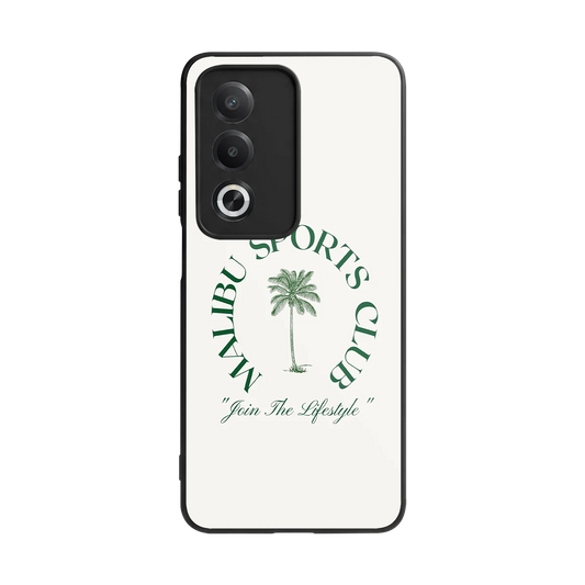 Malibu Sports Club back phone cover | glass case for oppo a3 pro