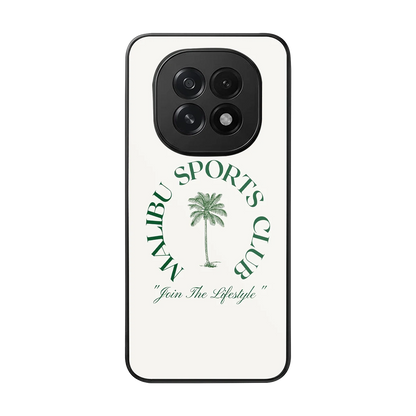 Malibu Sports Club back phone cover | glass case for oppo f29 5g