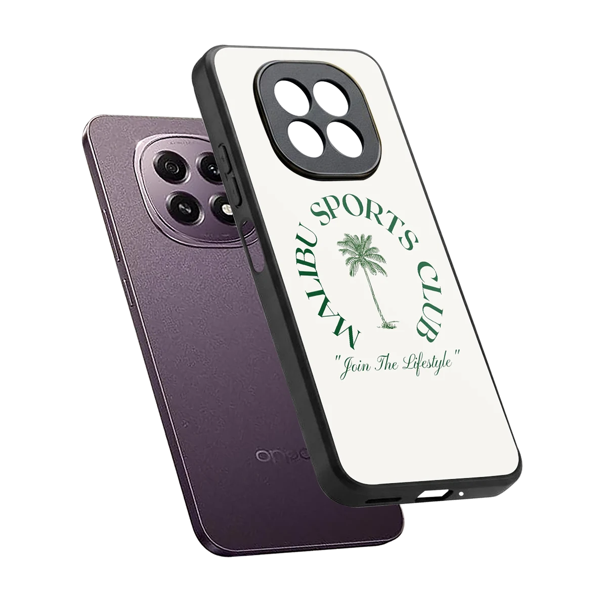 Malibu Sports Club sleek oppo f29 5g cover with tempered glass back and TPU edges