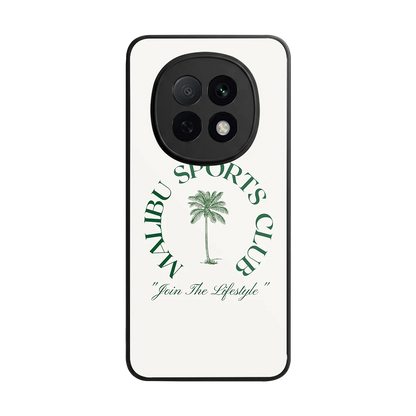 Malibu Sports Club back phone cover | glass case for oppo f29 pro 5g