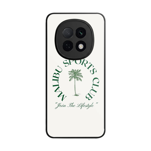 Malibu Sports Club back phone cover | glass case for oppo f29 pro 5g