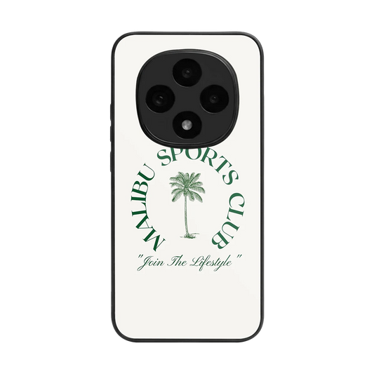 Malibu Sports Club back phone cover | glass case for oppo f31 pro 5g