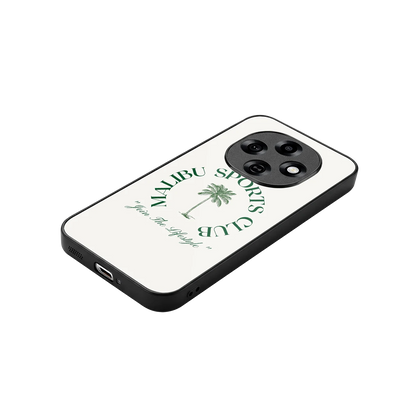 Malibu Sports Club stylish phone case for oppo f31 pro 5g | glossy glass and slim fit