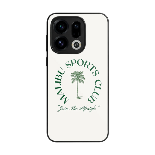 Malibu Sports Club back phone cover | glass case for oppo find x9