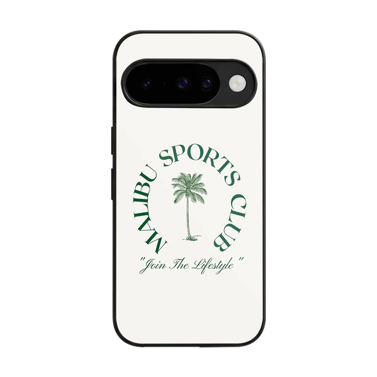 Malibu Sports Club back phone cover | glass case for google pixel 10