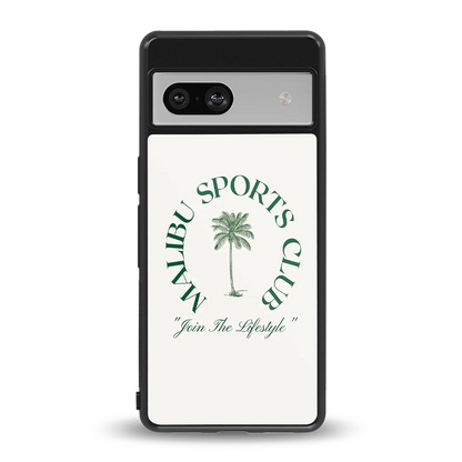 Malibu Sports Club back phone cover | glass case for google pixel 7