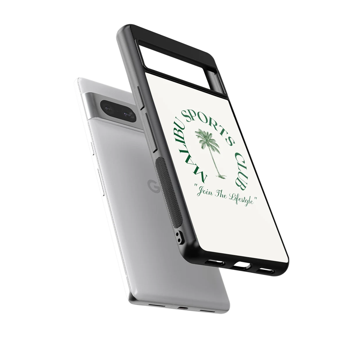 Malibu Sports Club sleek google pixel 7 cover with tempered glass back and TPU edges