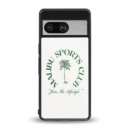 Malibu Sports Club back phone cover | glass case for google pixel 8