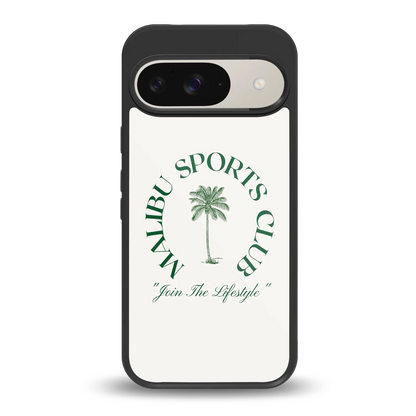 Malibu Sports Club back phone cover | glass case for google pixel 9