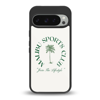 Malibu Sports Club back phone cover | glass case for google pixel 9 pro