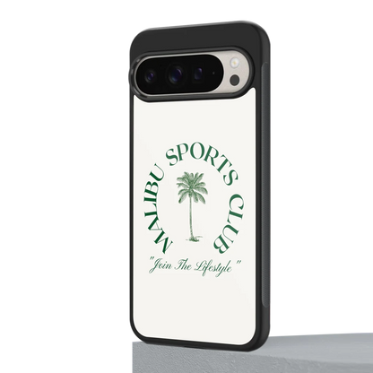 Malibu Sports Club google pixel 9 pro mobile cover | shockproof glass phone case