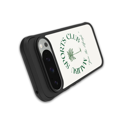 Malibu Sports Club stylish phone case for google pixel 9 pro | glossy glass and slim fit