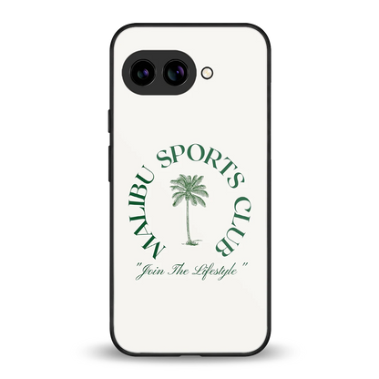 Malibu Sports Club back phone cover | glass case for google pixel 10a