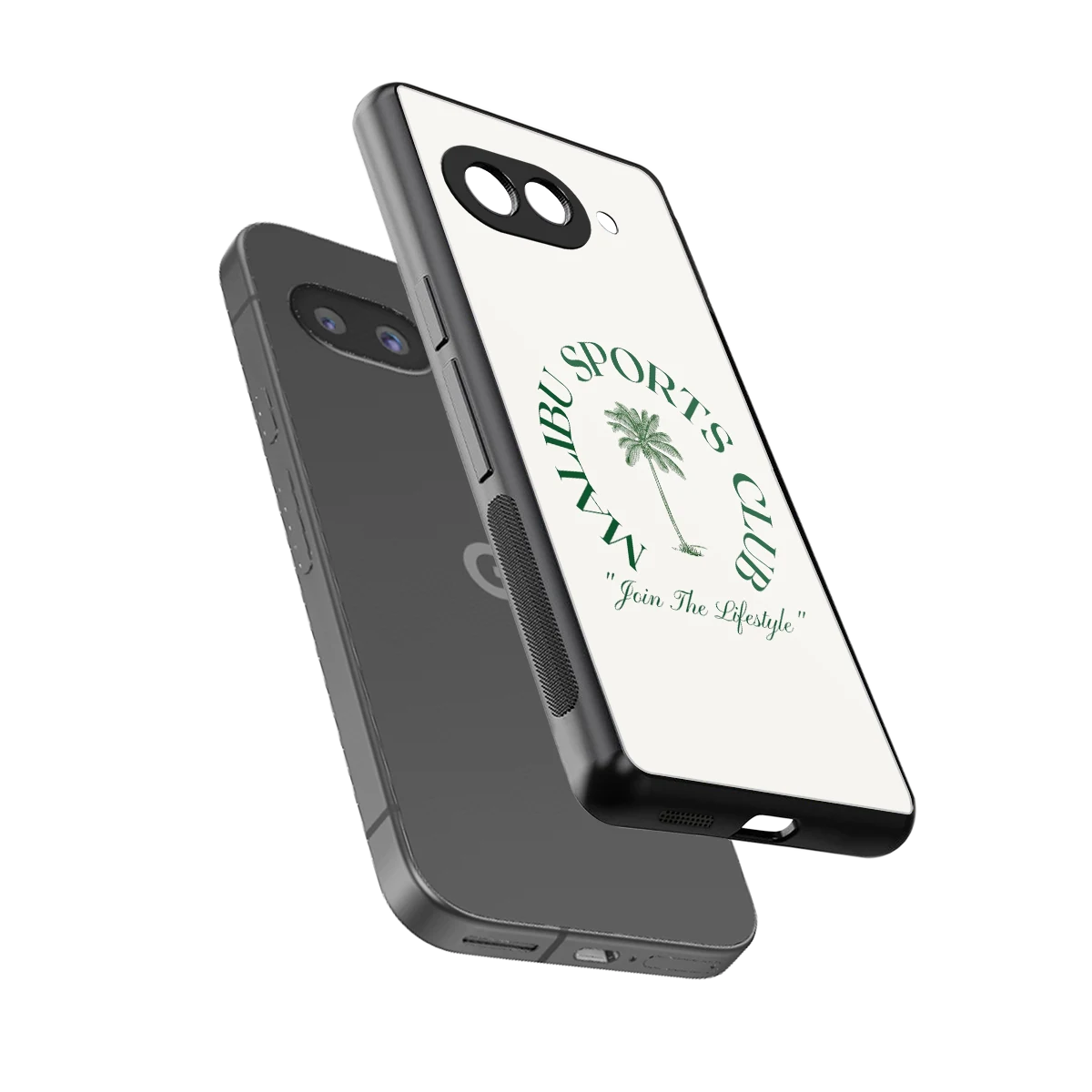 Malibu Sports Club sleek google pixel 10a cover with tempered glass back and TPU edges