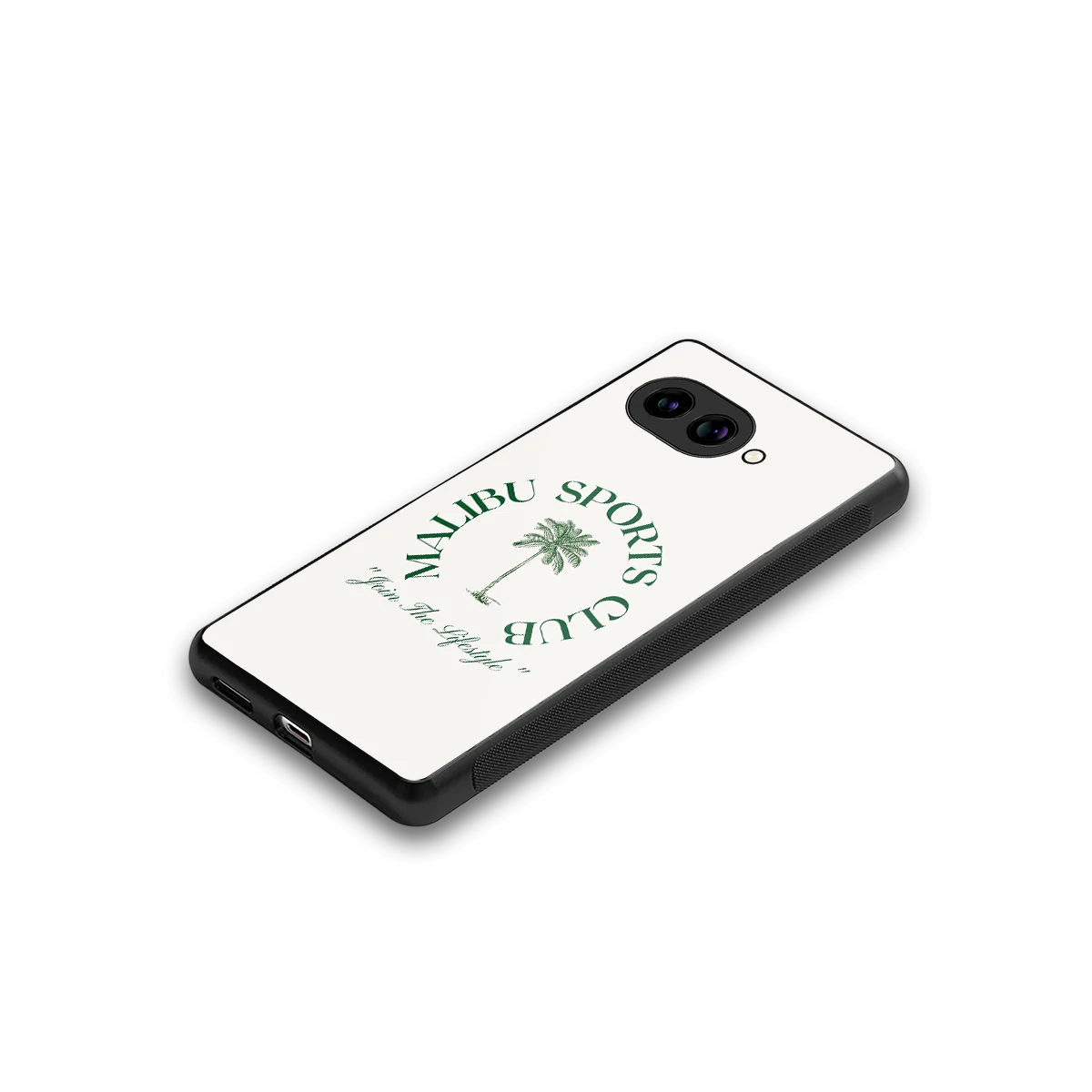 Malibu Sports Club stylish phone case for google pixel 10a | glossy glass and slim fit