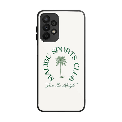 Malibu Sports Club back phone cover | glass case for samsung galaxy a23