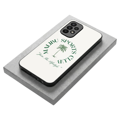 Malibu Sports Club stylish phone case for samsung galaxy a23 | glossy glass and slim fit