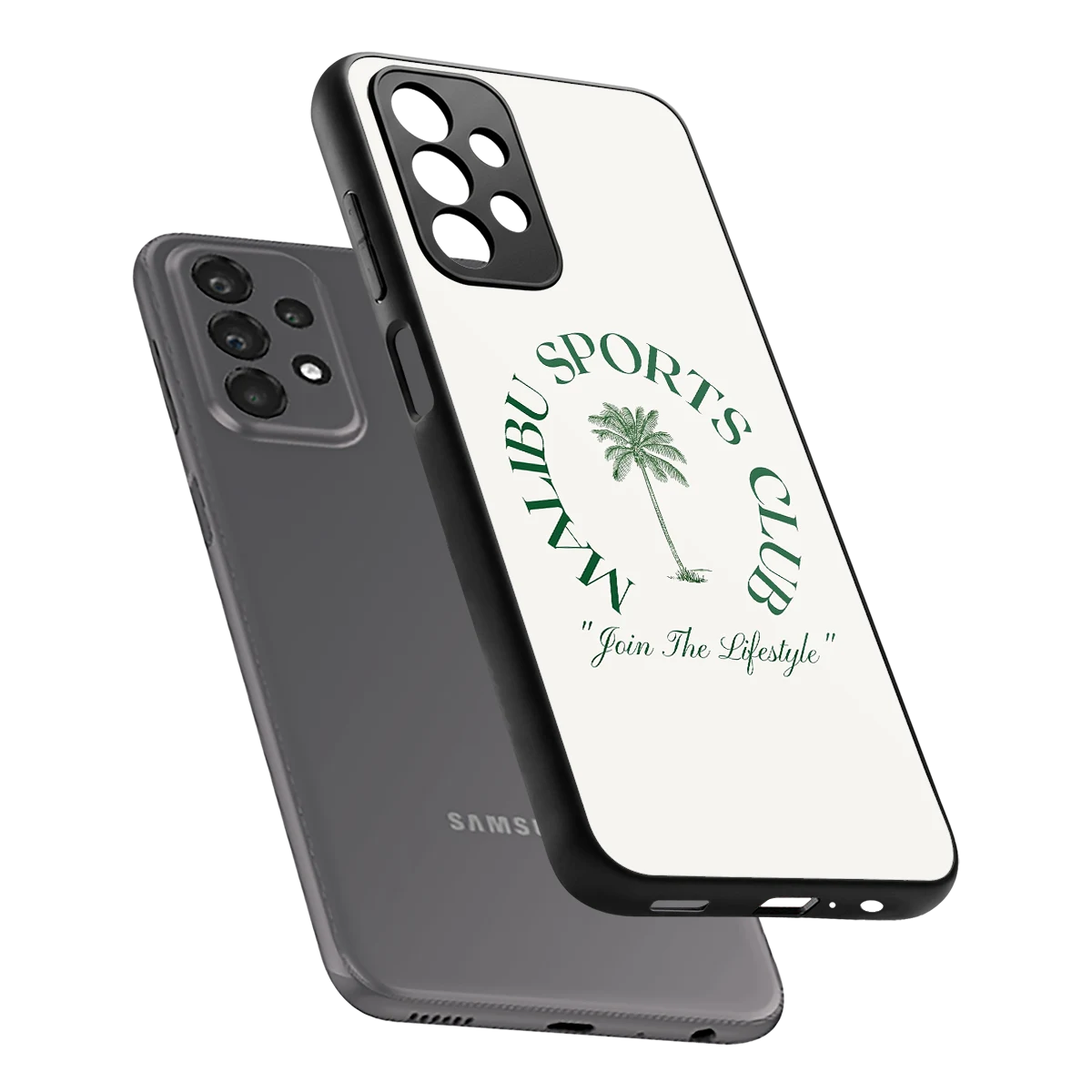 Malibu Sports Club sleek samsung galaxy a23 cover with tempered glass back and TPU edges