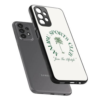 Malibu Sports Club sleek samsung galaxy a23 cover with tempered glass back and TPU edges