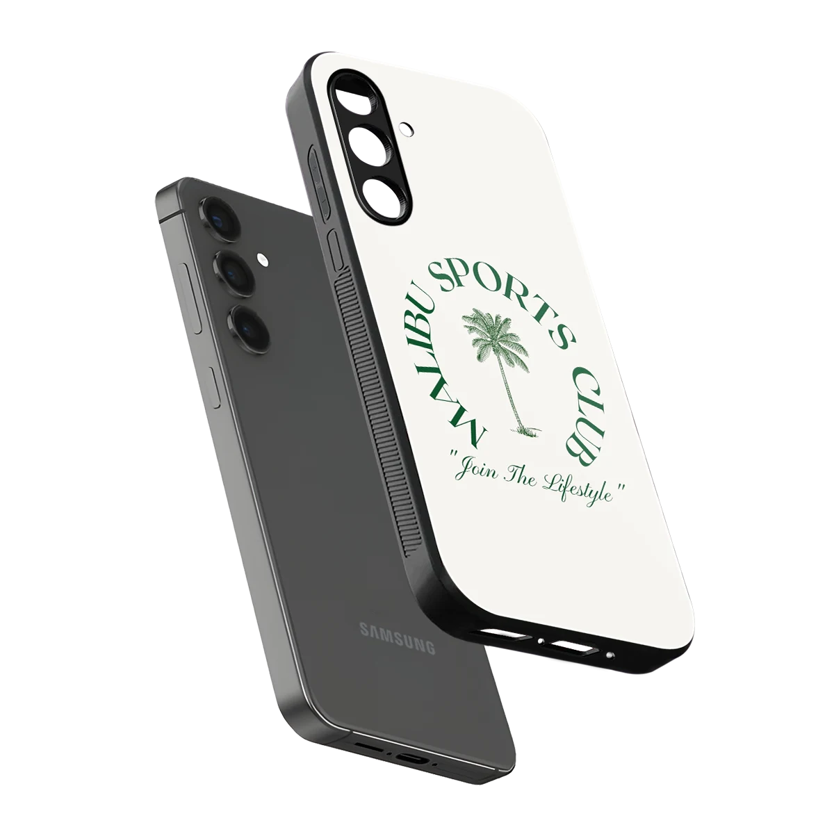 Malibu Sports Club sleek samsung galaxy a55 5g cover with tempered glass back and TPU edges