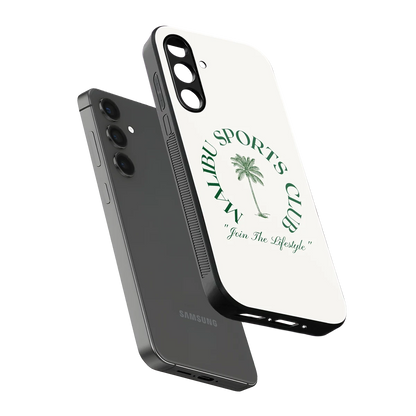 Malibu Sports Club sleek samsung galaxy a55 5g cover with tempered glass back and TPU edges