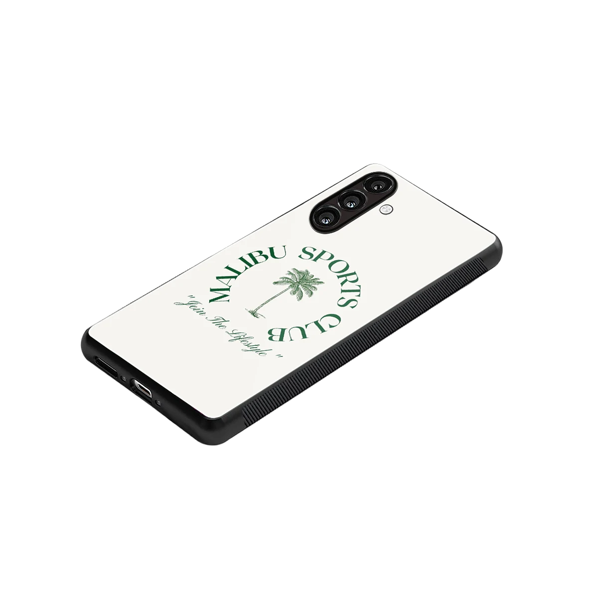 Malibu Sports Club stylish phone case for samsung galaxy m36 5g | glossy glass and slim fit