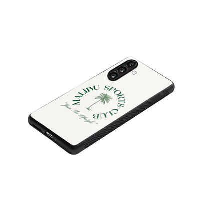 Malibu Sports Club stylish phone case for samsung galaxy m36 5g | glossy glass and slim fit