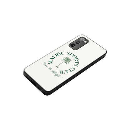 Malibu Sports Club stylish phone case for samsung galaxy s20 fe | glossy glass and slim fit